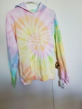 Kids Tie-Dye Pastel Hoodie Sweatshirt - Multi